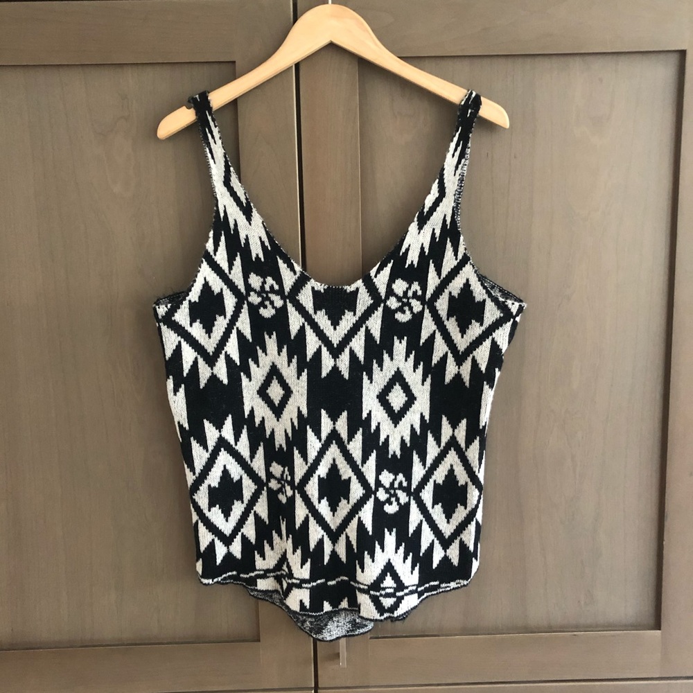 WILDFOX knit aztec tank top (says small but large)